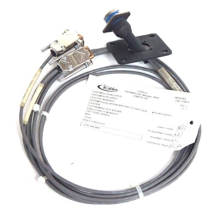 NEW ATLAS COPCO 9810075013 CABLE ASSEMBLY A615 TO 2/9P