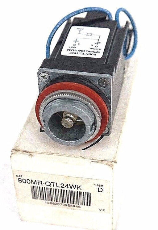 ALLEN BRADLEY 800MR-QTL24WK ROUND PILOT LIGHT SER. D 24V WHITE LED INCOMPLETE