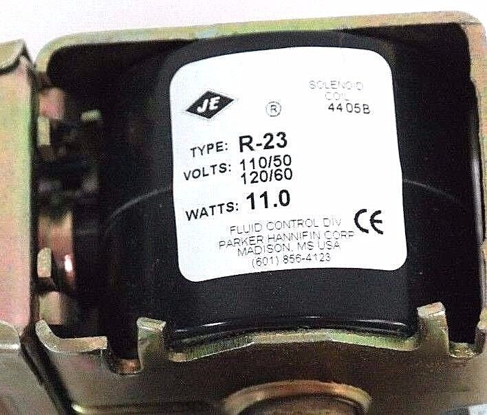 NIB PARKER RB9S5 GENERAL PURPOSE VALVE COIL: R-23, M.O.P.D. 300, 15/32 ORIFICE