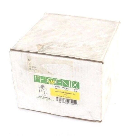 BOX OF 25 NEW PHOENIX 3-1/2" RIGID STRUT CLAMPS SCR 0350EG