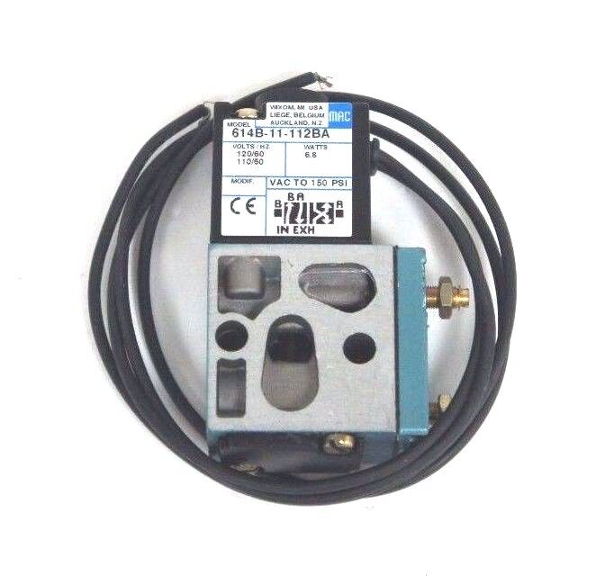 NIB MAC VALVES 614B-11-112BA SOLENOID VALVE, 614B11112BA