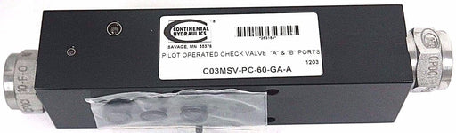 CONTINENTAL HYDRAULICS C03MSV-PC-60-GA-A PILOT OPERATED CHECK VALVE A&B PORTS
