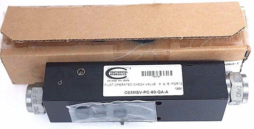 CONTINENTAL HYDRAULICS C03MSV-PC-60-GA-A PILOT OPERATED CHECK VALVE A&B PORTS