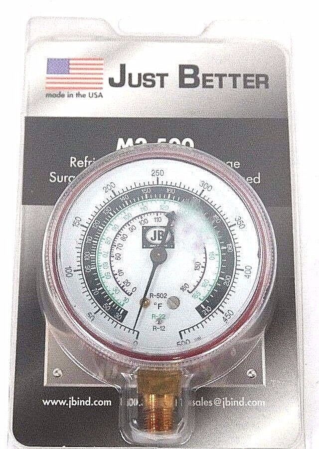 NEW JUST BETTER M2-500 REFRIGERATION PRESSURE GAUGE M2500