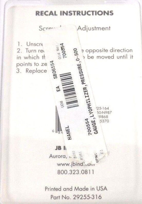 NEW JUST BETTER M2-500 REFRIGERATION PRESSURE GAUGE M2500