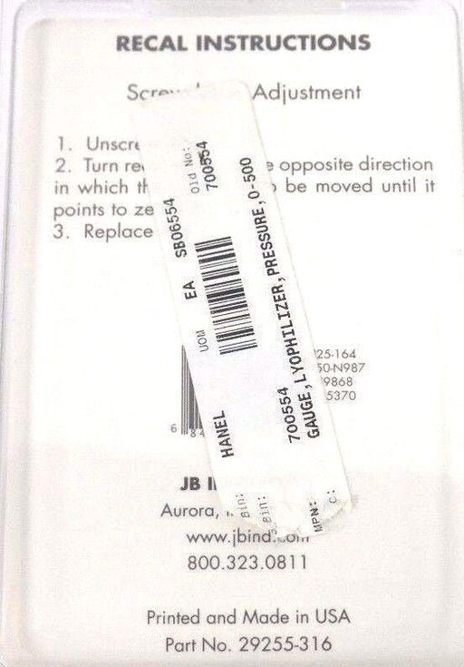 NEW JUST BETTER M2-500 REFRIGERATION PRESSURE GAUGE M2500