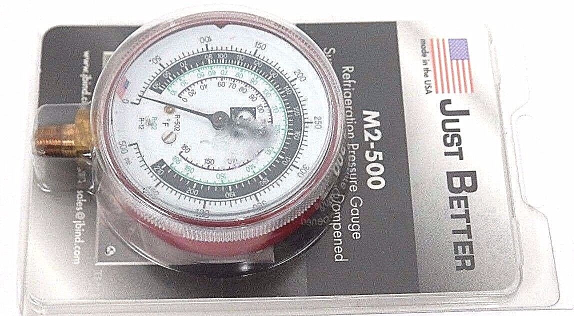 NEW JUST BETTER M2-500 REFRIGERATION PRESSURE GAUGE M2500