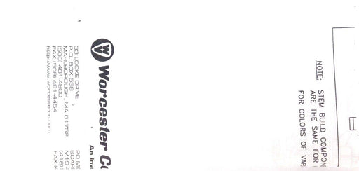 NEW WORCESTER CONTROLS RK44RER17 REPAIR KIT 1/2, 3/8, 1/4, RK44RE R17
