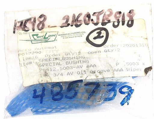 LOT OF 2 NEW CARR LANE P6412.5003-AV AAA SPECIAL BUSHINGS .5003X1X3/4 AV