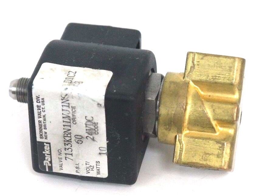 PARKER SKINNER 7133KBN1LVJ1N031D1C2 SOLENOID VALVE 60PSI, 24VDC, 10WATTS