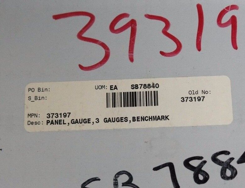 NEW 373197 PANEL, GAUGE, 3 GAUGES, BENCHMARK SB78840