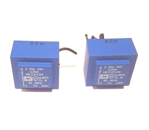 LOT OF 2 NEW BLOCK VB 3,2/1/24 SHORT CIRCUIT BOARD TRANSFORMERS 50/60HZ