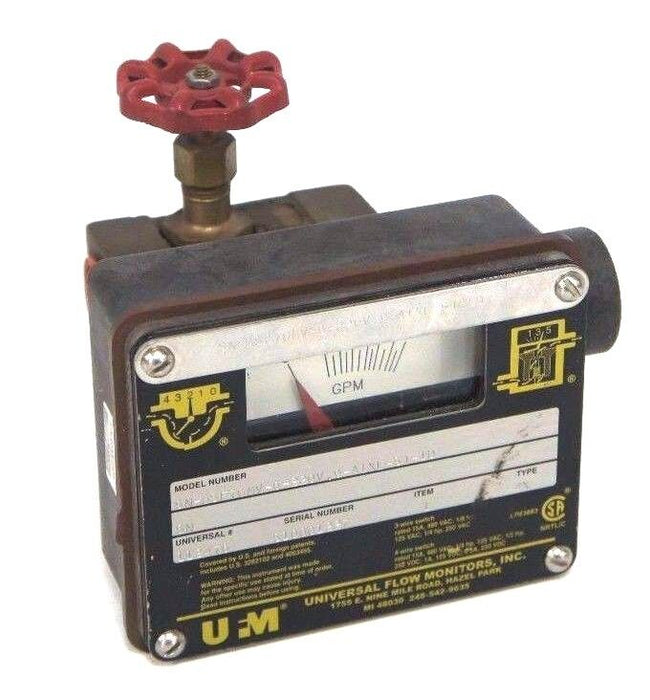 UNIVERSAL FLOW MONITORS SN-BSF7GMV-6-220V.9-A1XL-ST-1D FLOW MONITOR 0-7 GPM