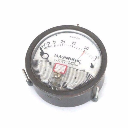 DWYER 12-167003-00 MAGNEHELIC PRESSURE GAUGE 0-35 PSI X 100 CFM, 1216700300