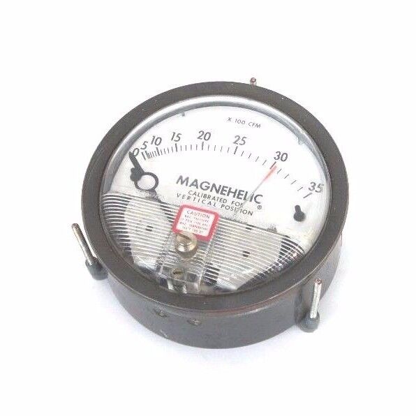 DWYER 12-167003-00 MAGNEHELIC PRESSURE GAUGE 0-35 PSI X 100 CFM, 1216700300