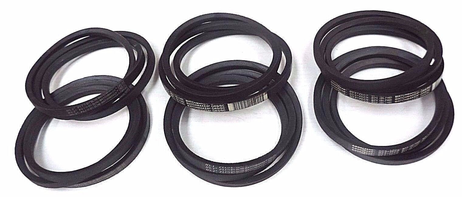 LOT OF 6 NEW GOODYEAR HY-T PLUS B71 (5L740) MATCHMAKER V-BELTS 5L740