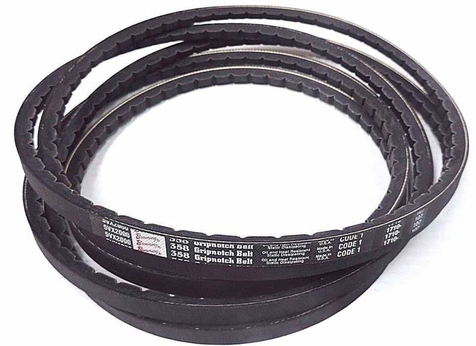 NEW BROWNING 5VX2000, 358 GRIPNOTCH BELT 200" O.C.