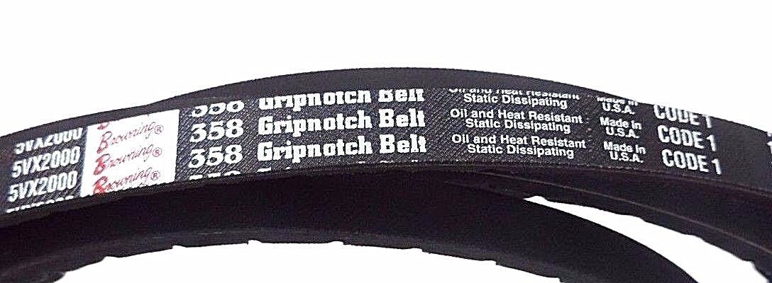 NEW BROWNING 5VX2000, 358 GRIPNOTCH BELT 200" O.C.
