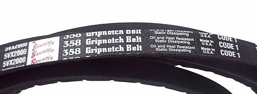NEW BROWNING 5VX2000, 358 GRIPNOTCH BELT 200" O.C.