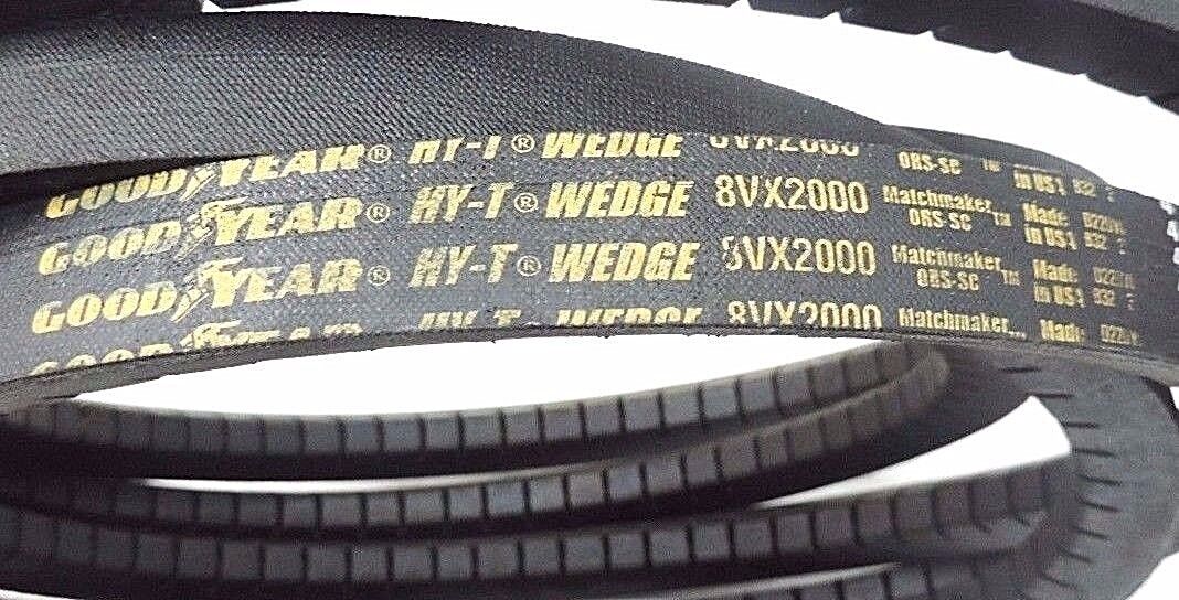 NEW GOODYEAR 8VX2000 HY-T WEDGE MATCHMAKER BELT 1INCH WIDE 200INCH OC COGGED