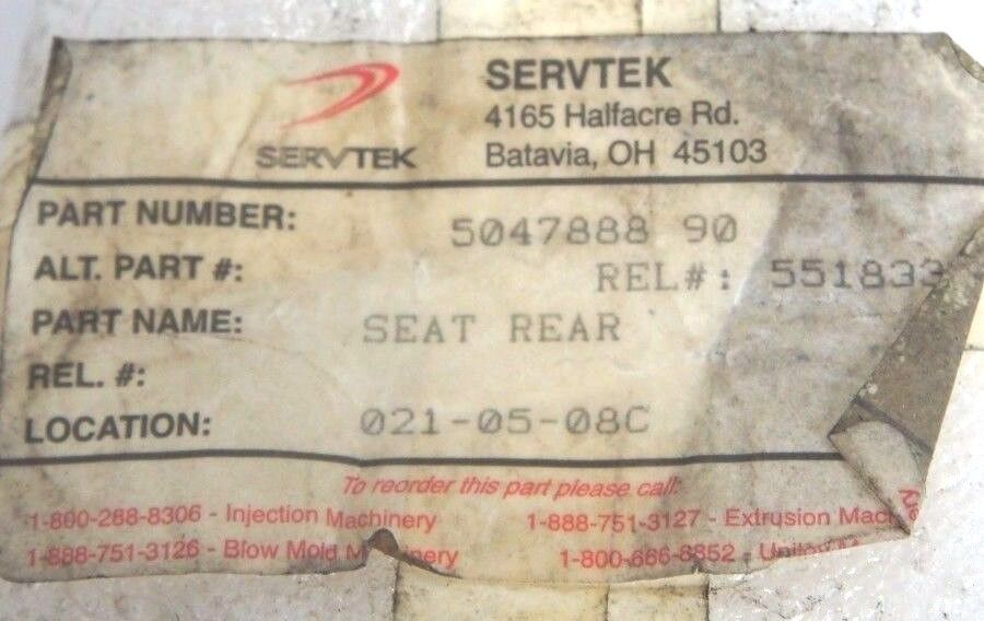 NEW SERVTEK 5047888 90 REAR SEAT BUSHING 504788890