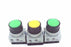 LOT OF 3 NEW IDEC ABW W59 PUSHBUTTONS W/ HW-C10 CONTACT BLOCKS GREEN YELLOW