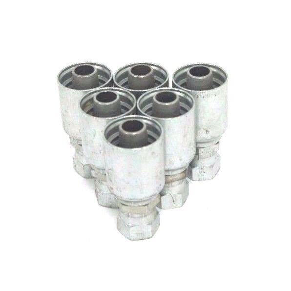 LOT OF 6 NEW PARKER 10643-8-10 FEMALE SWIVEL ADAPTERS 1/2" JIC X 5/8" HOSE