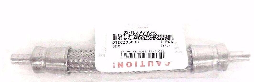 NIB SWAGELOK SS-FL8TA6TA6-8 FL METAL HOSE TEMPLATE SSFL8TA6TA68