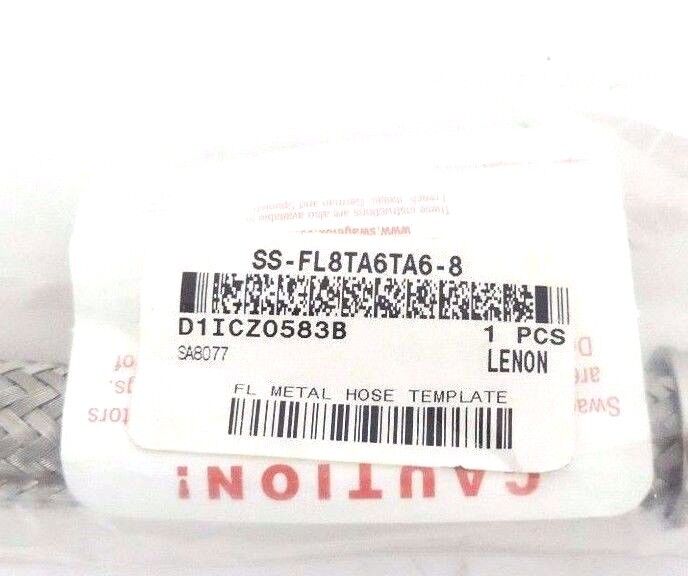 NIB SWAGELOK SS-FL8TA6TA6-8 FL METAL HOSE TEMPLATE SSFL8TA6TA68