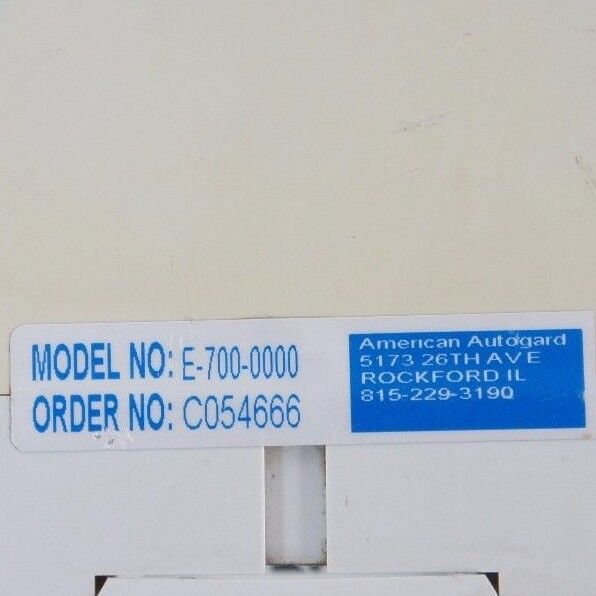 AMERICAN AUTOGARD E-700-0000 RELAY, 120V 50/60HZ E-700