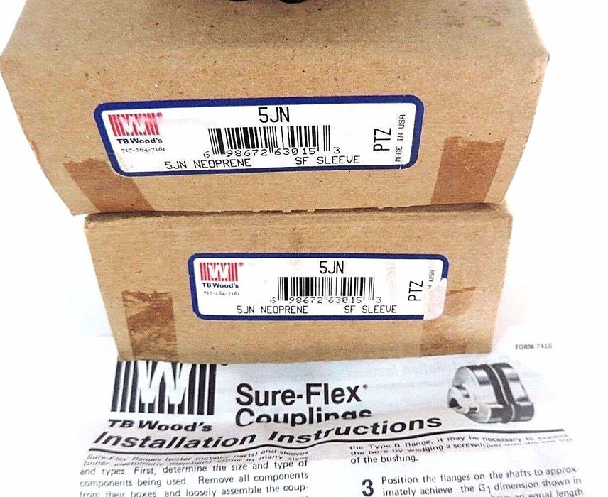 LOT OF 2 NIB TB WOODS 5JN NEOPRENE SF SLEEVES