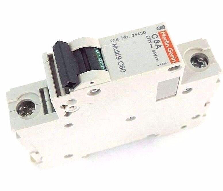 NIB SQUARE D MG 24430 C60N SUPPLEMENTARY PROTECTOR 34618, 6A, 1POLE, 277V