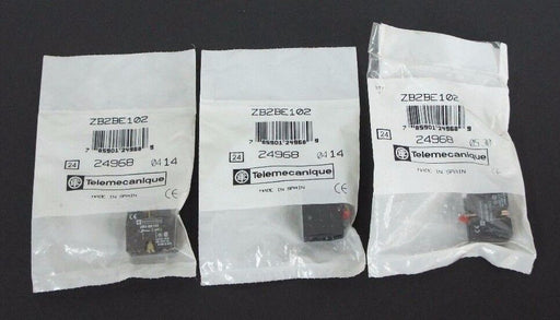 LOT OF 3 NEW TELEMECANIQUE ZB2BE102 CONTACT BLOCKS