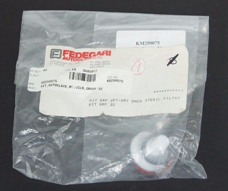 NEW FEDEGARI KM250075 KIT GROUP 32 AUTOCLAVE, REBUILD, GROUP 32