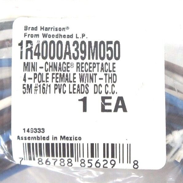 NIB BRAD HARRISON 1R4000A39M050 MINI CHANGE RECEPTACLE 4 POLE FEMALE