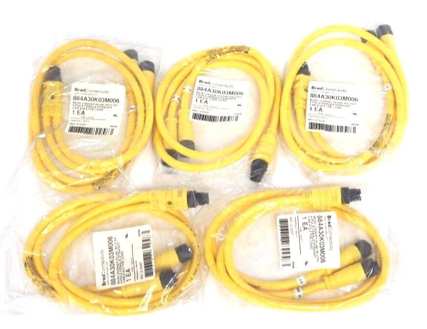 LOT OF 5 NEW BRAD HARRISON 884A30K03M006 MICRO CHANGE IN-LINE SPLITTERS