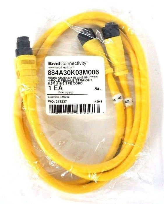 LOT OF 5 NEW BRAD HARRISON 884A30K03M006 MICRO CHANGE IN-LINE SPLITTERS
