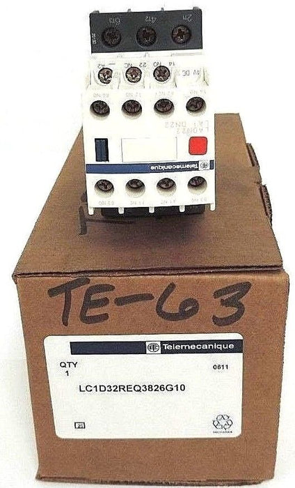 NIB TELEMECANIQUE LC1D32REQ3826G10 CONTACTOR 575VAC 32AMP IEC +OPTIONS