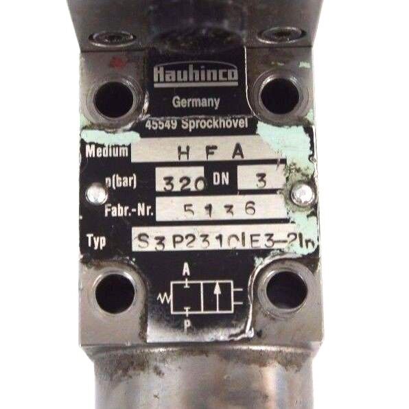 REPAIRED HAUHINCO S3P2310/E3-2IN SOLENOID VALVE MEDIUM HFA, FABR. NR. 5136