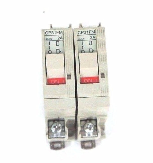 LOT OF 2 FUJI CP31FM/2 CIRCUIT PROTECTORS CP31FM 2 AMP BREAKERS