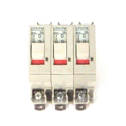 LOT OF 3 FUJI CP31FM/3 CIRCUIT PROTECTORS CP31FM 3 AMP BREAKER
