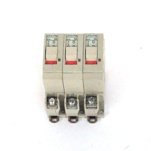 LOT OF 3 FUJI CP31FM/3 CIRCUIT PROTECTORS CP31FM 3 AMP BREAKER