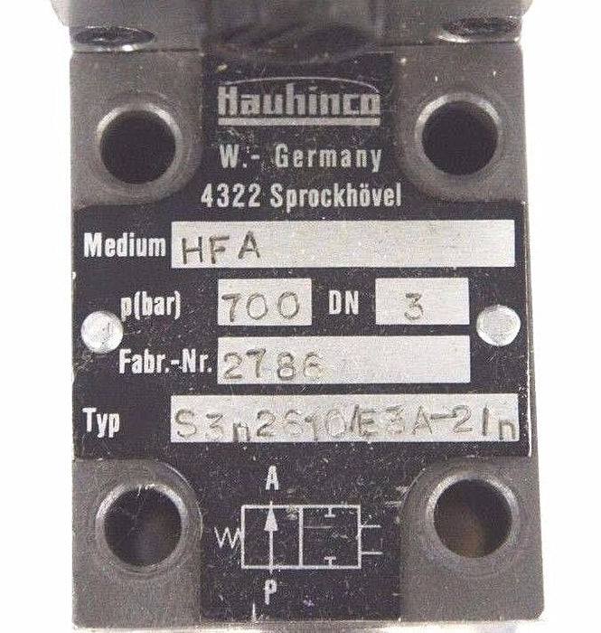 REPAIRED HAUHINCO S3N2610/E3A-2IN SOLENOID VALVE MEDIUM HFA, FABR. NR. 2786