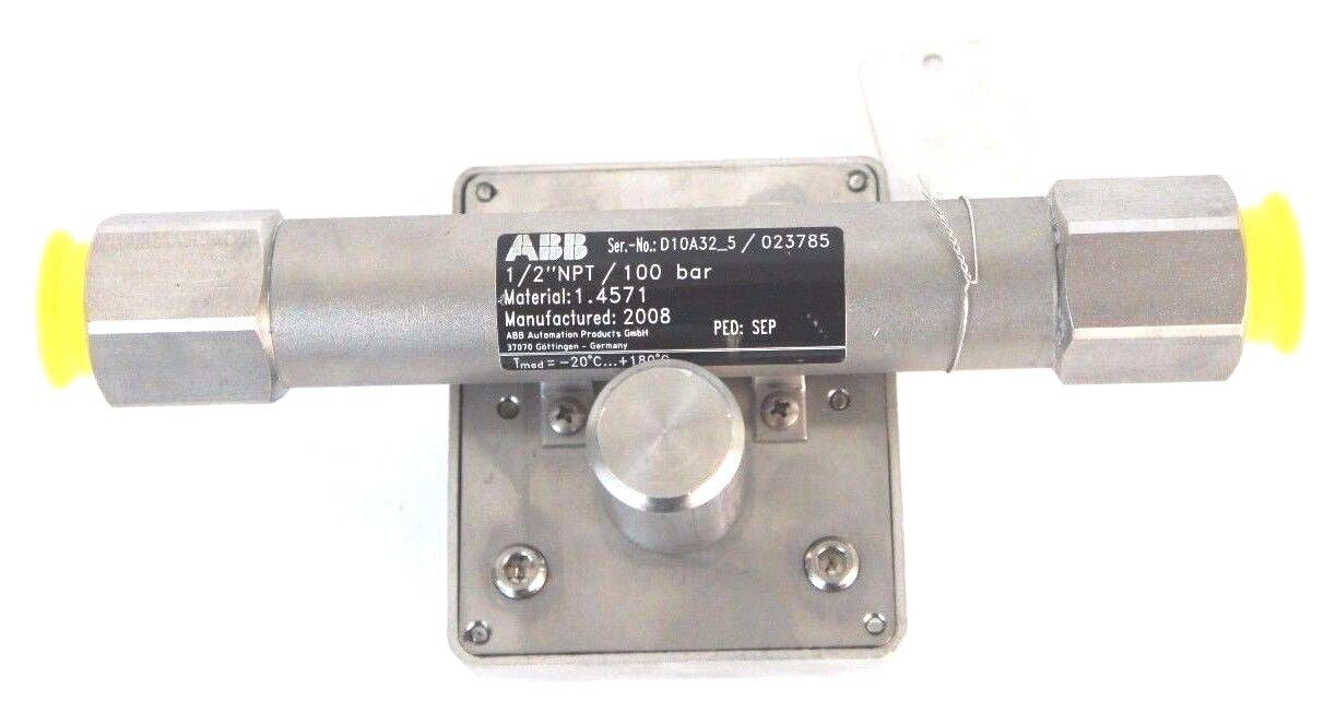NEW ABB D10A32-5 FLOWMETER 1/2" NPT ORDER NO. 240144761/X042 D10A325