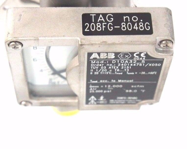 NEW ABB D10A32-5 FLOWMETER 1/2" NPT ORDER NO. 240144761/X050 D10A325