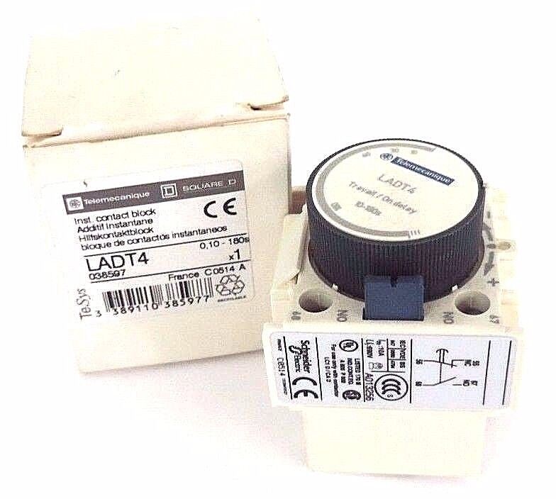 NIB TELEMECANIQUE LADT4 INST. CONTACT BLOCK 0,10-180S 038597