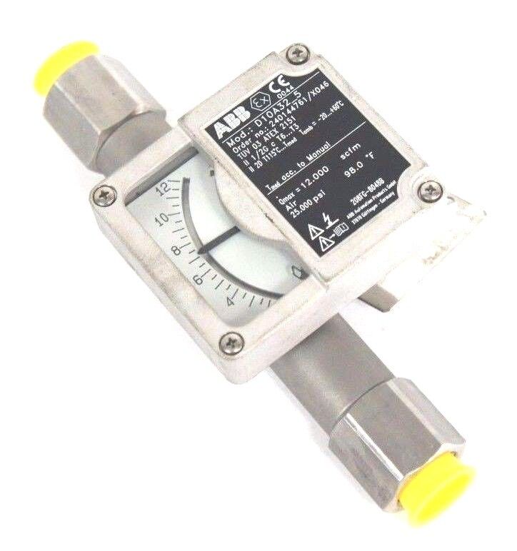 NEW ABB D10A32-5 FLOWMETER 1/2" NPT ORDER NO. 240144761/X046 D10A325