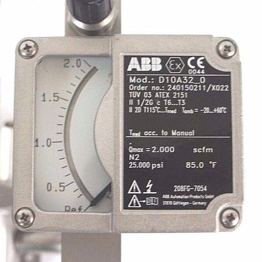 NEW ABB D10A32-0 FLOWMETER 1/4" NPT ORDER NO. 240150211/X022 D10A320