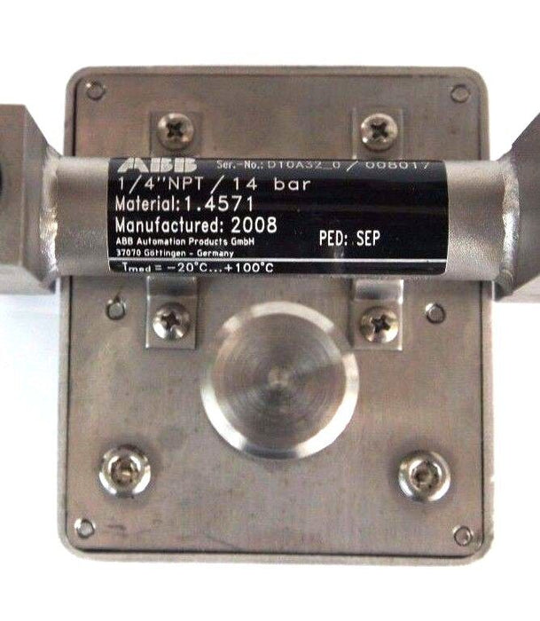 NEW ABB D10A32-0 FLOWMETER 1/4" NPT ORDER NO. 240150211/X003 D10A320