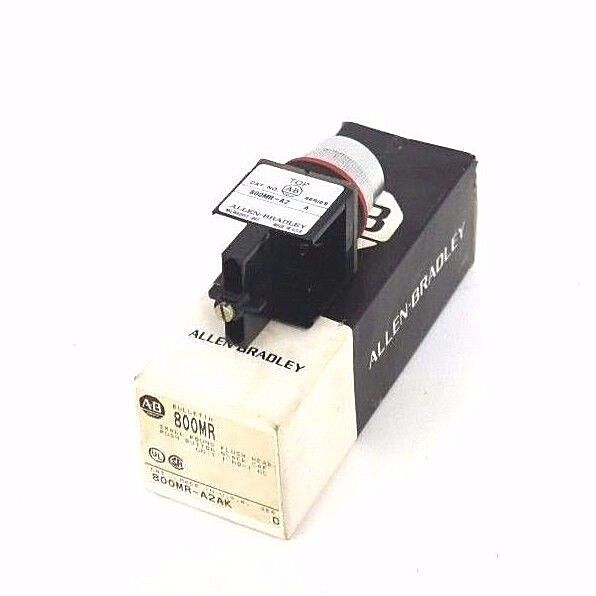 NIB ALLEN BRADLEY 800MR-A2AK SER. C PUSH BUTTON BLACK CAP FLUSH HEAD, 800MRA2AK
